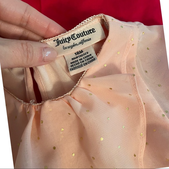 NWOT Juicy Couture Baby Set blush pink and white - Picture 2 of 2